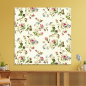   bloembehang roos knoppen canvas afdruk (Insitu (Woonkamer))