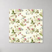   bloembehang roos knoppen canvas afdruk (Voorkant)