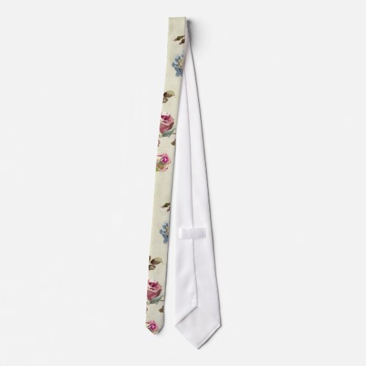   bloembehang roos knoppen stropdas (Achterkant)