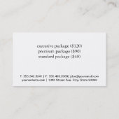 Bloembenzine Visitekaartje (Achterkant)