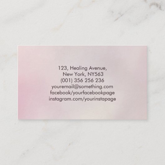 Bloembenzine - zaden van mensenlevens visitekaartje (Achterkant)