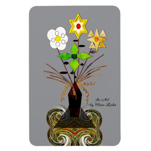 "Bloembezorging" (4 x 6 Flexibel) Magneet (Verticaal)