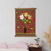 "Bloembezorging" houten wandtapijt Hangend Wandkleed (Slaapkamer)