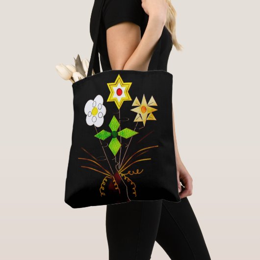 "Bloembezorging" schoudertote Tote Bag (Dichtbij)
