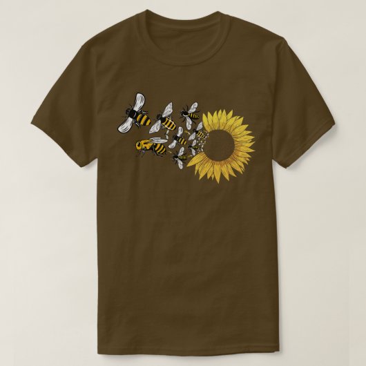 Bloembijen - Zonnebloempremie T-Shirt (Design voorkant)