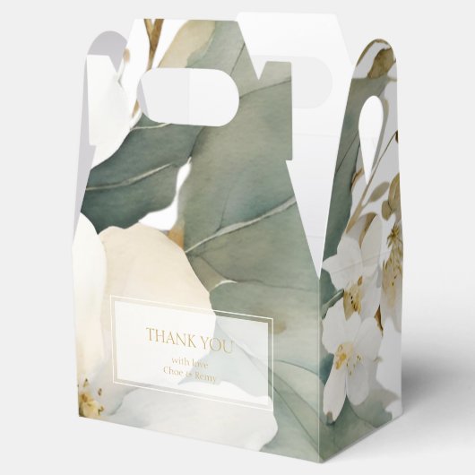 bloemblaadje dank u bruiloft gunst doos bedankdoosjes (Geopend)