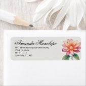 bloemblaadje schilderij retour adresseringslabel etiket (Insitu)