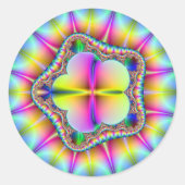 bloemblaadjes2 ronde sticker (Voorkant)