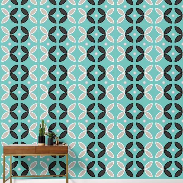 Bloemblaadjes abstract behang (Hal)