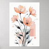 Bloemblaadjes en geometrie poster (Voorkant)