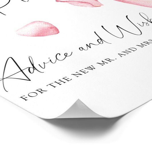 Bloemblaadjes en Prosecco - advies en wensen Poster (Hoek)