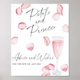 Bloemblaadjes en Prosecco - advies en wensen Poster