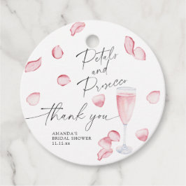 Bloemblaadjes en Prosecco - bedankt bruidsfeest Bedankjes Labels