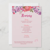 bloemblaadjes en prosecco bloemenvrijgezellenweeke kaart (Achterkant)