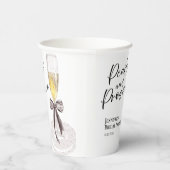 Bloemblaadjes en Prosecco | Boog Waterverf Bruids Papieren Bekers (Rechts)