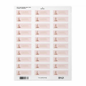 Bloemblaadjes en Prosecco Bruidsdiner Retouradres Etiket (Full Sheet)