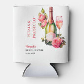Bloemblaadjes En Prosecco Bruidsdouche Feestje Blikjeskoeler (Voorkant)
