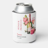 Bloemblaadjes En Prosecco Bruidsdouche Feestje Blikjeskoeler (Blikje Achterkant)