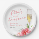 Bloemblaadjes en Prosecco | Bruidsdouche in de Wil Papieren Bordje (Voorkant)