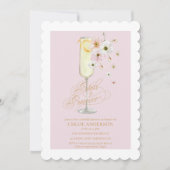 Bloemblaadjes en Prosecco Champagne Vrijgezellenfe Kaart (Voorkant)