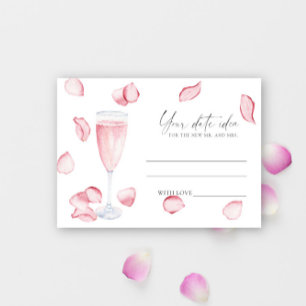 Bloemblaadjes en Prosecco - Datum nacht ideeën \ D Informatiekaartje