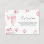 Bloemblaadjes en Prosecco - Display douche Informatiekaartje (Voorkant)