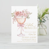 Bloemblaadjes en Prosecco Garden Roos Vrijgezellen Kaart (Staand voorkant)