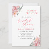 Bloemblaadjes en Prosecco Gold Glitter Vrijgezelle Kaart (Voorkant)