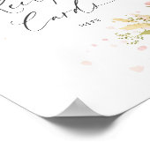 Bloemblaadjes en prosecco laten uw Kaarten achter Poster (Hoek)