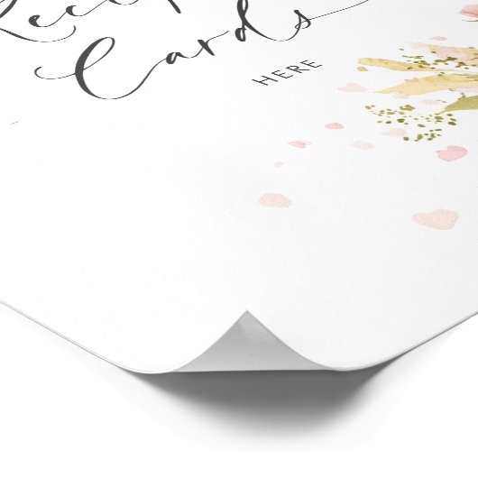 Bloemblaadjes en prosecco laten uw Kaarten achter Poster (Hoek)