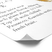 Bloemblaadjes en Prosecco Mimosa Bar Sign Poster (Hoek)