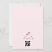 Bloemblaadjes en Prosecco minimalistisch Foto Vrij Kaart (Achterkant)