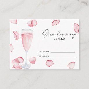 Bloemblaadjes en Prosecco - raad eens hoeveel kurk Informatiekaartje