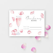 Bloemblaadjes en Prosecco - raad eens hoeveel kuss Informatiekaartje