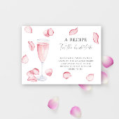 Bloemblaadjes en Prosecco - Recept voor de bruid t Informatiekaartje