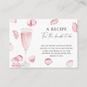 Bloemblaadjes en Prosecco - Recept voor de bruid t Informatiekaartje (Voorkant)