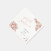 Bloemblaadjes en Prosecco Roze Roze Glitterende Bl Servet (Hoek)