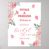 Bloemblaadjes en Prosecco Rozen Vrijgezellenfeest  Poster (Voorkant)