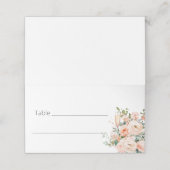 Bloemblaadjes en Prosecco Trouwtafel Plaatskaartje (Buitenkant ongevouwen)