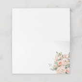 Bloemblaadjes en Prosecco Trouwtafel Plaatskaartje (Buitenkant ongevouwen)