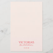 Bloemblaadjes en Prosecco Vrijgezellenfeest Bingo  Flyer (Achterkant)