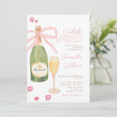 Bloemblaadjes en Prosecco Vrijgezellenfeest Brunch Kaart (Staand voorkant)