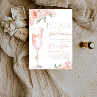 Bloemblaadjes en Prosecco Vrijgezellenfeest-Floral Kaart