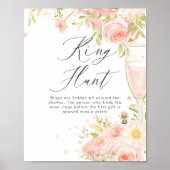 Bloemblaadjes en Prosecco Vrijgezellenfeest ringja Poster (Voorkant)