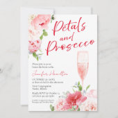 Bloemblaadjes en Prosecco | Waterverf Vrijgezellen Kaart (Voorkant)