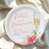 Bloemblaadjes en Prosecco | Wild Garden Vrijgezell Papieren Bordje