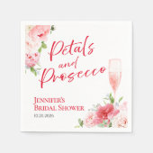 Bloemblaadjes en Prosecco | Wild Garden Vrijgezell Servet (Voorkant)