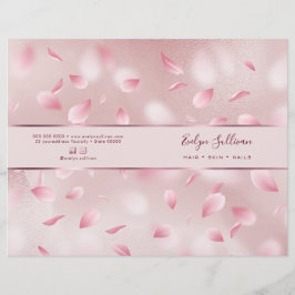 Bloemblaadjes faux folie service menubrochure