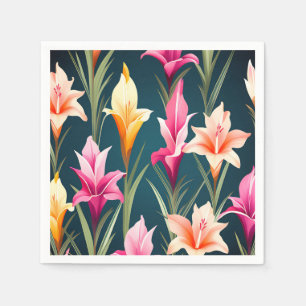 bloemblaadjes gladiolus Abstract bloesempatroon Servet