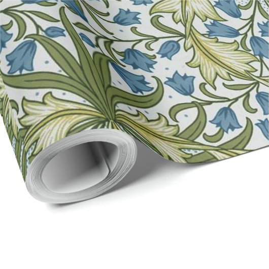 bloemblaadjes Harebell blauw Cadeaupapier (Rol Hoek)